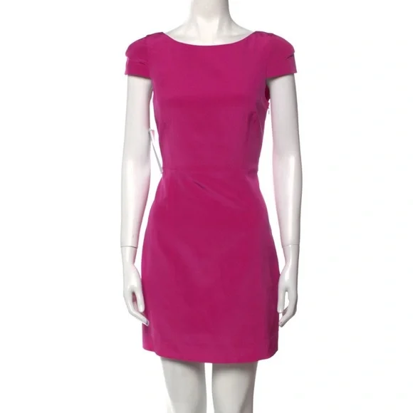 tibi open back dress Redwood / 00 / S123UK1559 Compact Ultra Stretch Knit Long Sleeve Open Back Dress